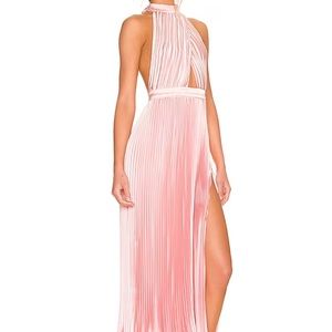 COPY - L’IDEE Renaissance split midi dress in light pink size 8 (US size 4)